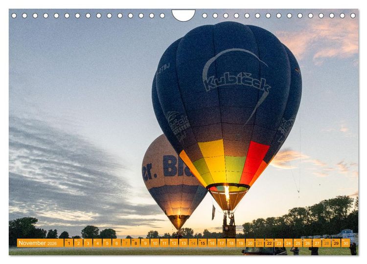 Produktbild: Hei&szlig;luftballone - Bunte Riesen im Norden (Wandkalender 2026 DIN A4 quer), CALVENDO Monatskalender