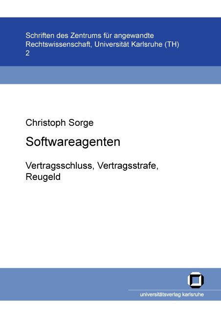 Produktbild: Softwareagenten: Vertragsschluss, Vertragsstrafe, Reugeld