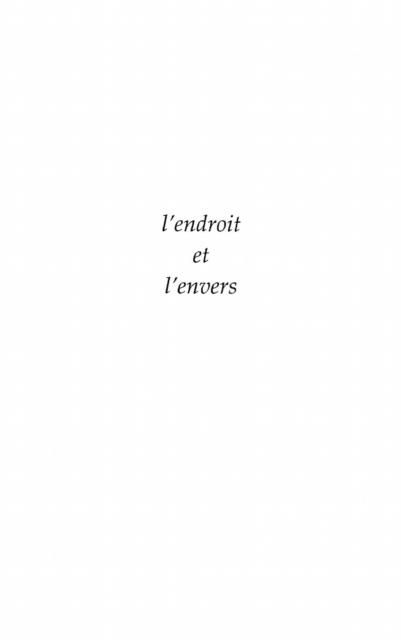 Produktbild: Endroit et l'envers L'