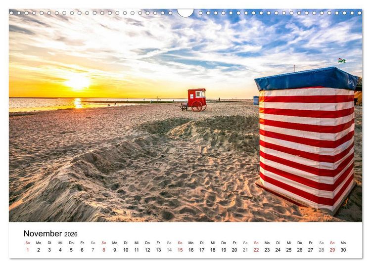 Produktbild: Borkum - Inselblicke (Wandkalender 2026 DIN A3 quer), CALVENDO Monatskalender