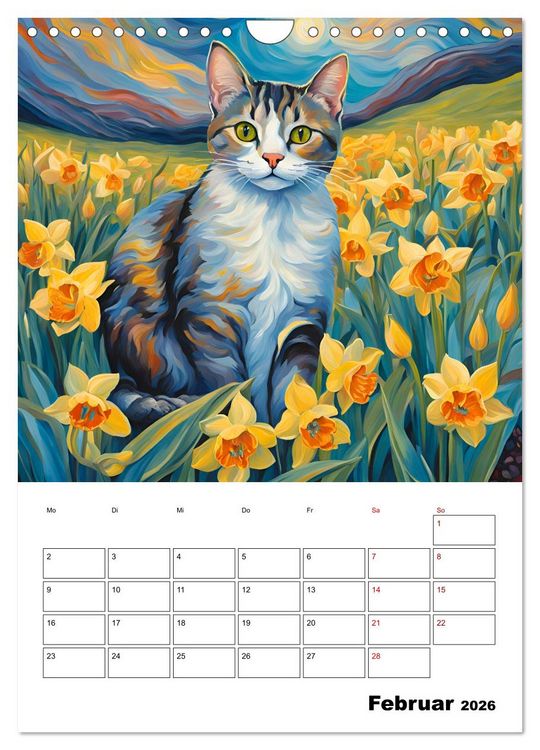 Produktbild: Katzenmagie (Wandkalender 2026 DIN A4 hoch), CALVENDO Monatskalender