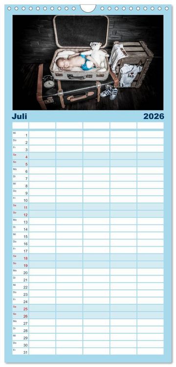 Produktbild: Familienplaner 2026 - Baby - s&uuml;&szlig;e Tr&auml;ume mit 5 Spalten (Wandkalender, 21 x 45 cm) CALVENDO
