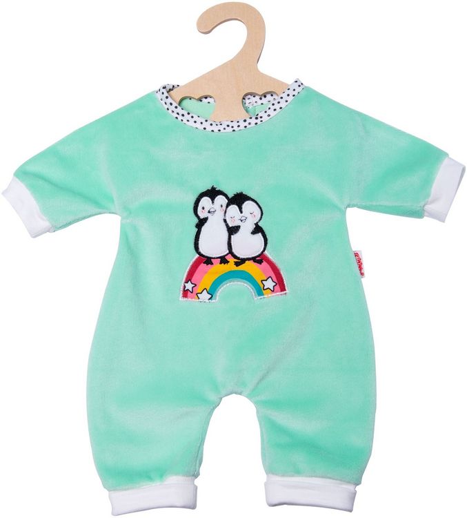 Produktbild: Flauschiger Puppen-Strampler Pinguin P&uuml;nktchen, Gr. 35-45 cm