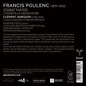 Produktbild: Poulenc: Stabat Mater,Litanies ... la Vierge noire