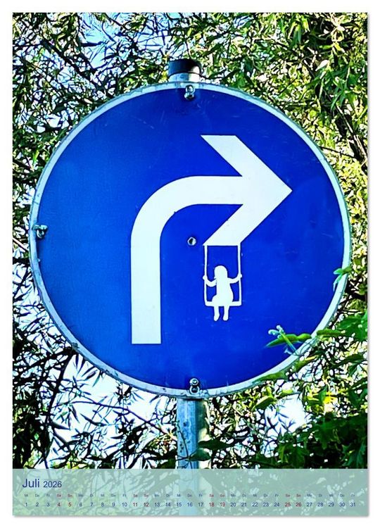 Produktbild: LUSTIGE VERKEHRSSCHILDER (Wandkalender 2026 DIN A3 hoch), CALVENDO Monatskalender