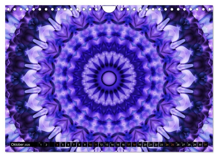 Produktbild: Energie - Mandalas, Spiritualit&auml;t durch die Farbe Lila (Wandkalender 2026 DIN A4 quer), CALVENDO Monatskalender