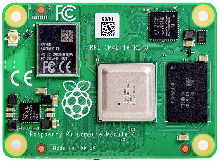 Produktbild: Raspberry Pi&reg; Compute Modul 4 CM4102000 (2GB RAM / 0GB eMMC / Wifi) 4 x 1.5GHz