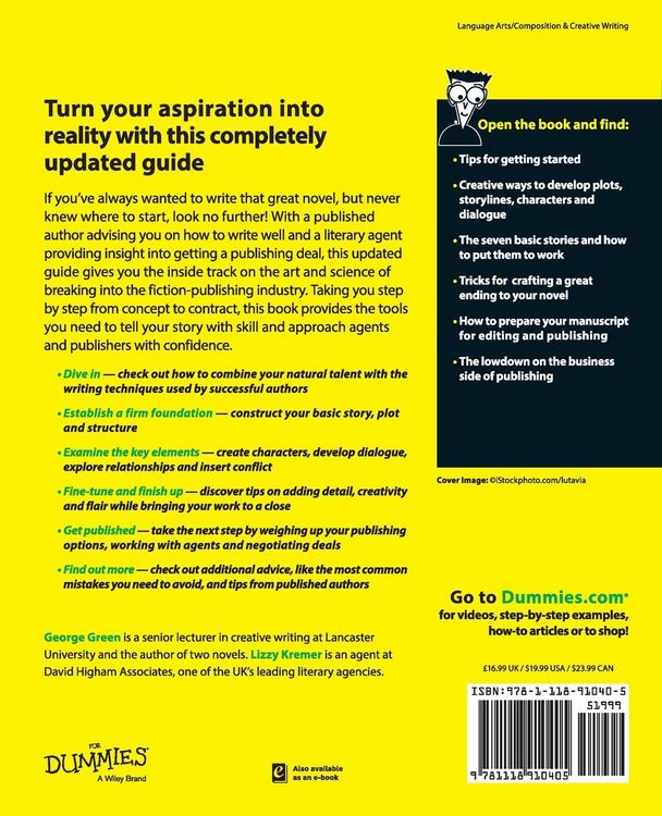 Produktbild: Writing a Novel and Getting Published for Dummies UK