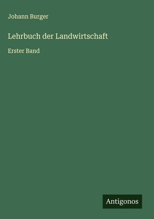 Produktbild: Lehrbuch der Landwirtschaft
