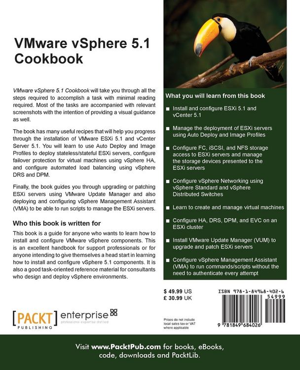Produktbild: Vmware Vsphere 5.1 Cookbook