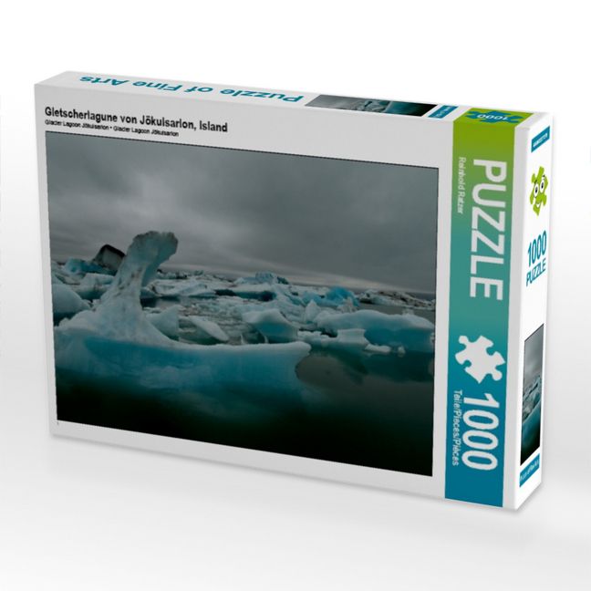 Produktbild: CALVENDO Puzzle Gletscherlagune von J&ouml;kulsarlon, Island | 1000 Teile Lege-Gr&ouml;&szlig;e 64x48cm Foto-Puzzle f&uuml;r gl&uuml;ckliche Stunden