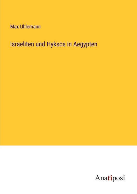 Produktbild: Israeliten und Hyksos in Aegypten
