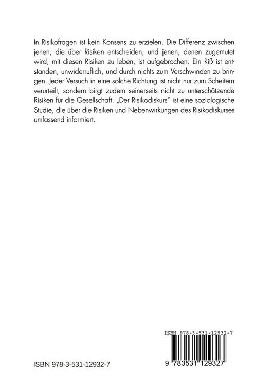 Produktbild: Der Risikodiskurs