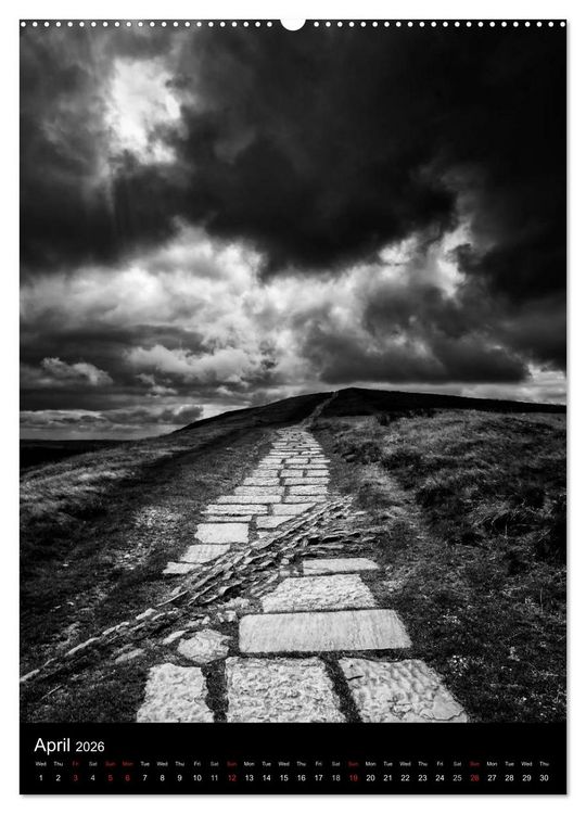 Produktbild: Journeys - Black & White (High Quality Premium Wall Calendar 2026 DIN A2 portrait),CALVENDO 12 Month Wall Calendar