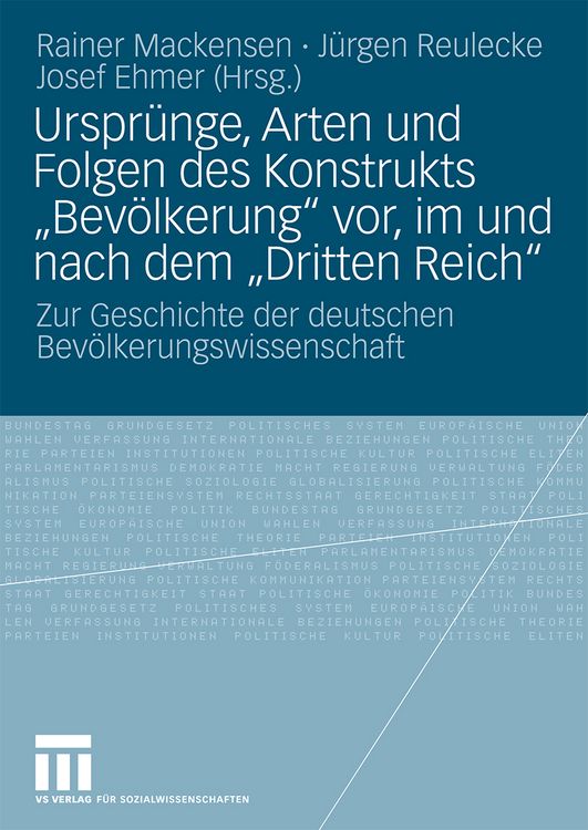Produktbild: Urspr&uuml;nge, Arten und Folgen des Konstrukts "Bev&ouml;lkerung" vor, im und nach dem "Dritten Reich"