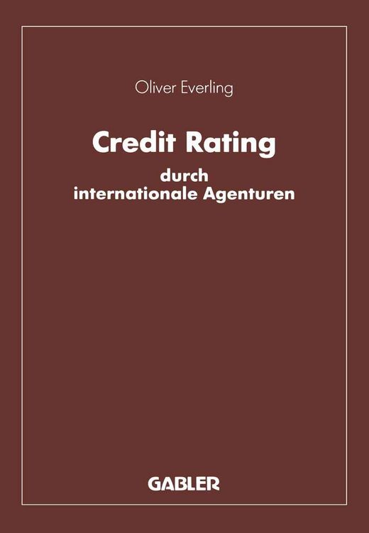 Produktbild: Credit Rating durch internationale Agenturen