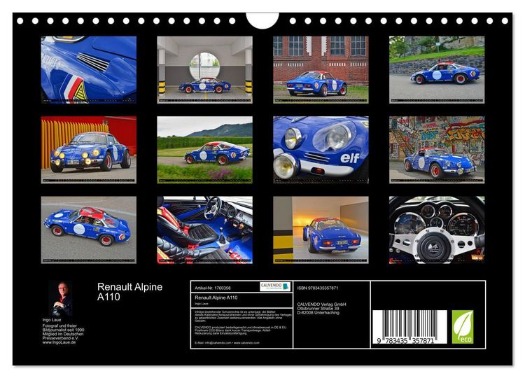 Produktbild: Renault Alpine A110 (Wandkalender 2025 DIN A4 quer), CALVENDO Monatskalender
