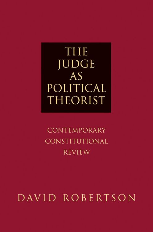 Produktbild: The Judge as Political Theorist