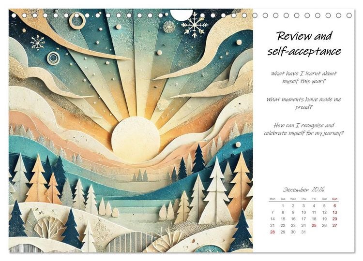 Produktbild: More confidence in 12 months - Collages with reflection questions for a stronger self (Wall Calendar 2026 DIN A4 landscape), CALVENDO 12 Month Wall Calendar