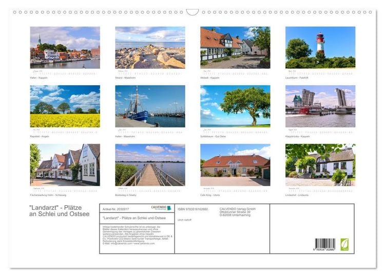 Produktbild: "Landarzt" - Pl&auml;tze an Schlei und Ostsee (Wandkalender 2026 DIN A2 quer), CALVENDO Monatskalender