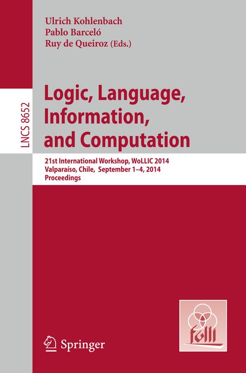 Produktbild: Logic, Language, Information, and Computation