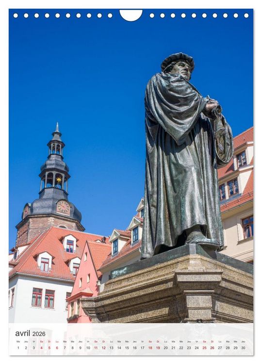 Produktbild: Lutherstadt Eisleben - La ville du grand r&eacute;formateur Luther (Calendrier mural 2026 DIN A4 horizontal), CALVENDO calendrier mensuel
