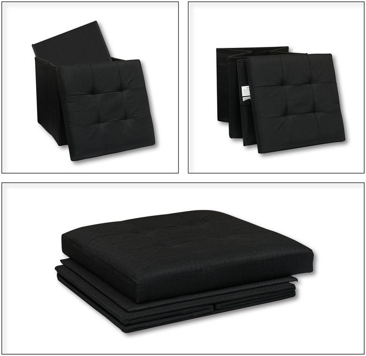 Produktbild: Stoff Sitztruhe Sitzbank Truhe Box Hocker Boxas