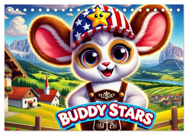 Produktbild: Buddy Stars - Abenteuer f&uuml;r Kinder (Tischkalender 2026 DIN A5 quer), CALVENDO Monatskalender