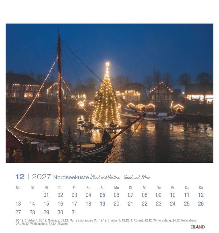 Produktbild: Nordseek&uuml;ste Postkartenkalender 2027 - Wind und Wellen - Sand und Meer