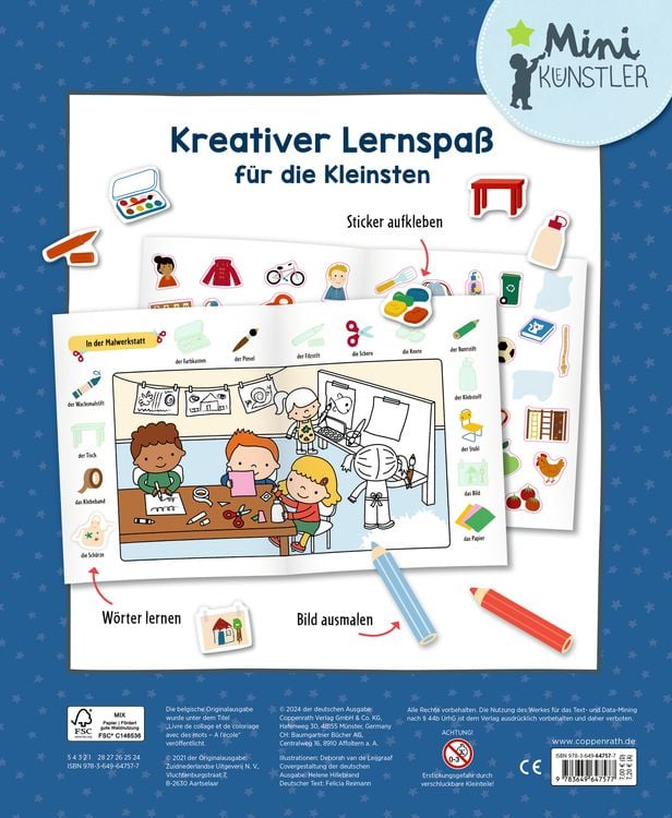 Produktbild: Mein 1. Sticker-Malbuch: Kindergarten - Mini-Künstler