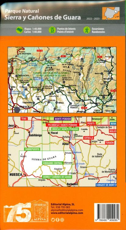 Produktbild: Parque Natural Sierra y Canones de Guara 1:40.000