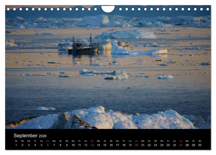 Produktbild: Gr&ouml;nland by Andr&eacute; Poling (Wandkalender 2026 DIN A4 quer), CALVENDO Monatskalender