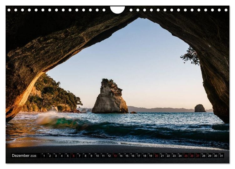 Produktbild: Neuseeland - Die sch&ouml;nsten Orte der Nord- und S&uuml;dinsel (Wandkalender 2026 DIN A4 quer), CALVENDO Monatskalender
