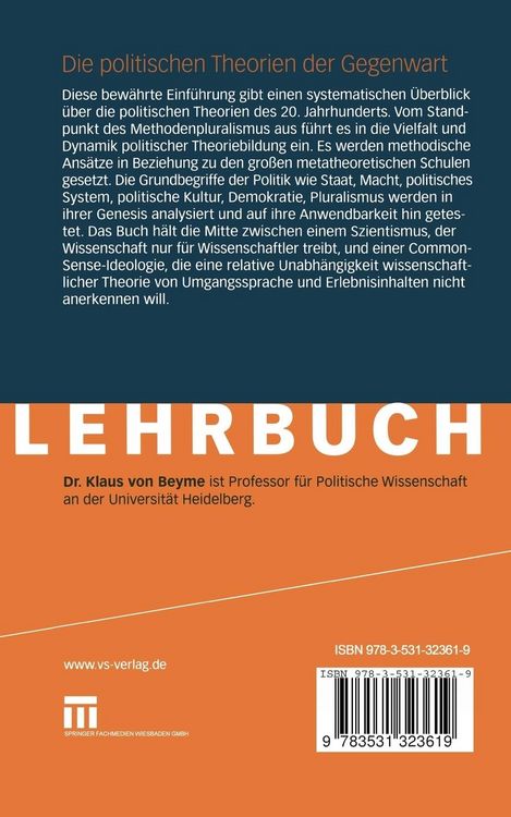 Produktbild: Die politischen Theorien der Gegenwart