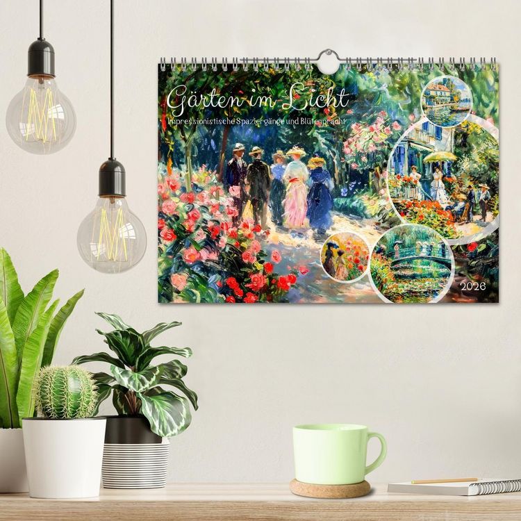 Produktbild: G&auml;rten im Licht - Impressionistische Spazierg&auml;nge mit Bl&uuml;tenpracht (Wandkalender 2026 DIN A4 quer), CALVENDO Monatskalender