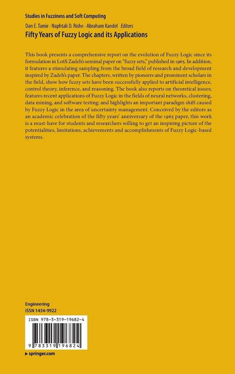 Produktbild: Fifty Years of Fuzzy Logic and its Applications