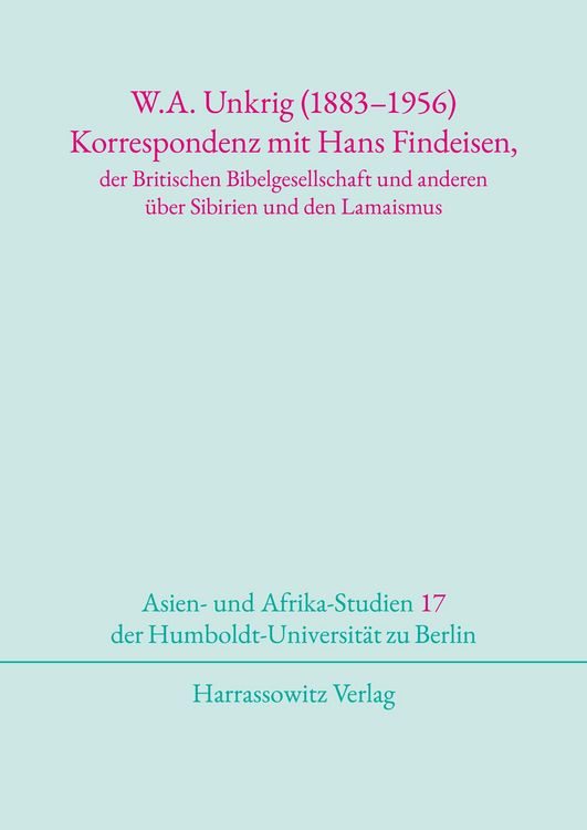 Produktbild: W. A. Unkrig (1883-1956)
