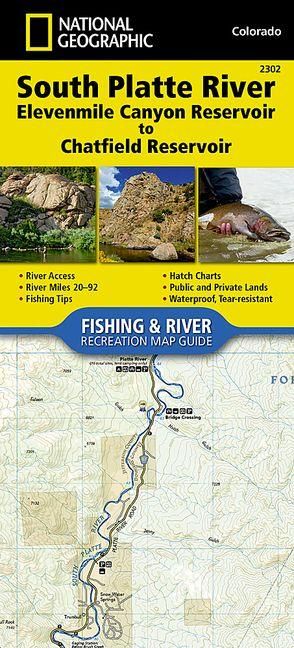 Produktbild: South Platte River, Elevenmile Canyon Reservoir to Chatfield Reservoir Map