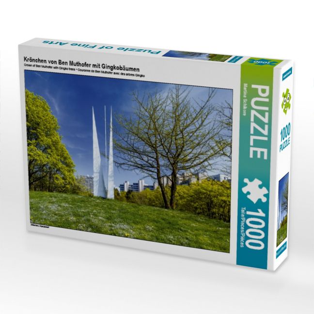 Produktbild: CALVENDO Puzzle Kr&ouml;nchen von Ben Muthofer mit Gingkob&auml;umen 1000 Teile Puzzle quer | 1000 Teile Lege-Gr&ouml;&szlig;e 64 &times; 48 cm Foto-Puzzle f&uuml;r gl&uuml;ckliche Stunden