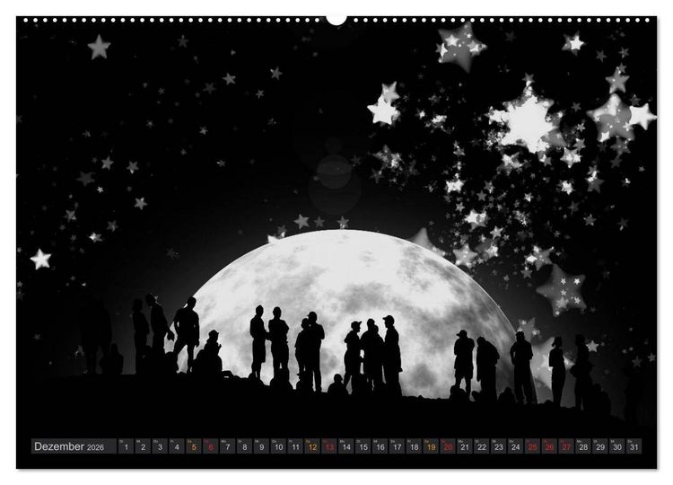 Produktbild: Sonne und Mond - faszinierend und anziehend (Wandkalender 2026 DIN A2 quer), CALVENDO Monatskalender