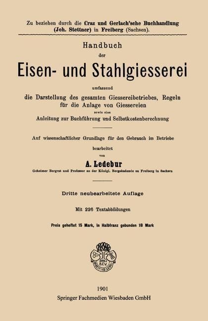 Produktbild: Handbuch der Eisen-und Stahlgiesserei