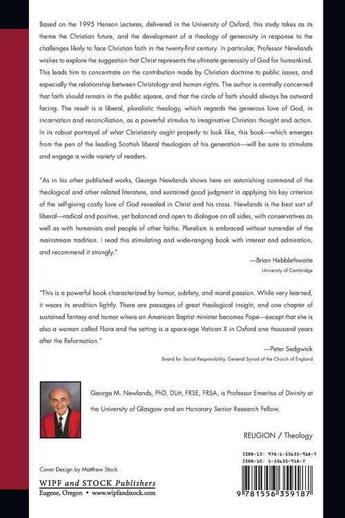 Produktbild: Generosity and the Christian Future