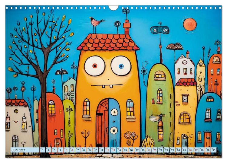 Produktbild: Die schr&auml;gen H&auml;user von Nirgendwo (Wandkalender 2027 DIN A3 quer), CALVENDO Monatskalender