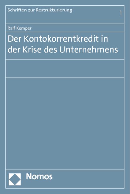 Produktbild: Der Kontokorrentkredit in der Krise des Unternehmens