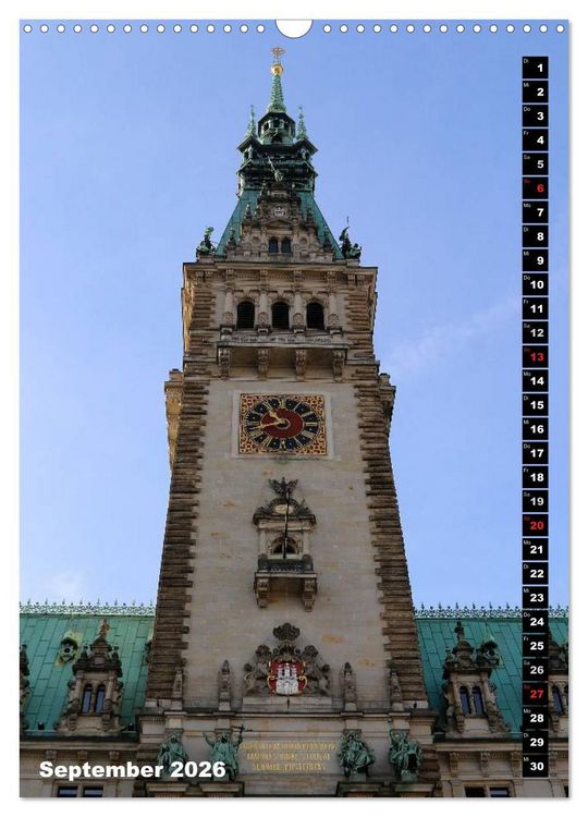 Produktbild: HAMBURG - Ansichten (Wandkalender 2026 DIN A3 hoch), CALVENDO Monatskalender