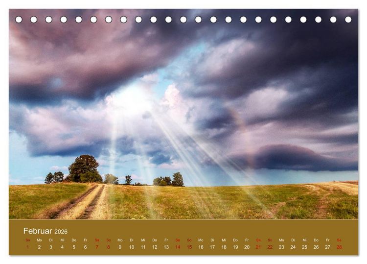 Produktbild: Sommerlichter - Stimmungsvolle Landschaftsbilder (Tischkalender 2026 DIN A5 quer), CALVENDO Monatskalender