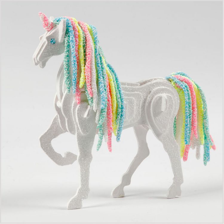Produktbild: Creativ Company 3D-Figuren zum Zusammensetzen, Pferd, Gr&ouml;&szlig;e 18x4,5x16 cm, 1 Stk