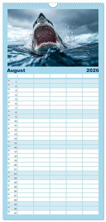 Produktbild: Familienplaner 2026 - Reise in die Urzeit mit 5 Spalten (Wandkalender, 21 x 45 cm) CALVENDO