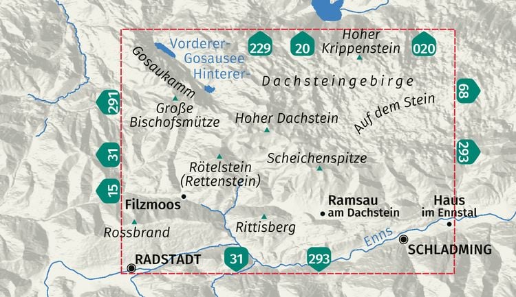Produktbild: KOMPASS Wanderkarte 031 Der Dachstein, Ramsau, Filzmoos 1:25.000