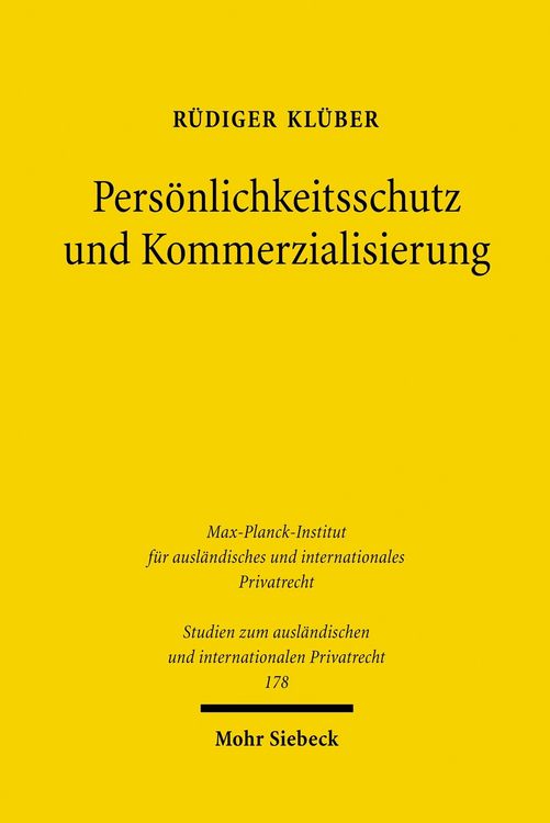 Produktbild: Pers&ouml;nlichkeitsschutz und Kommerzialisierung
